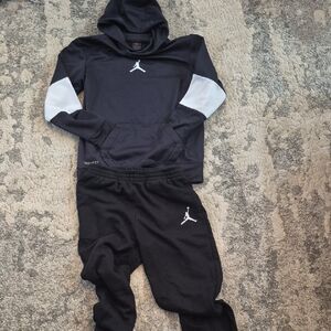 Jordan Black & White Kids' Hoodie and Sweatpants Set